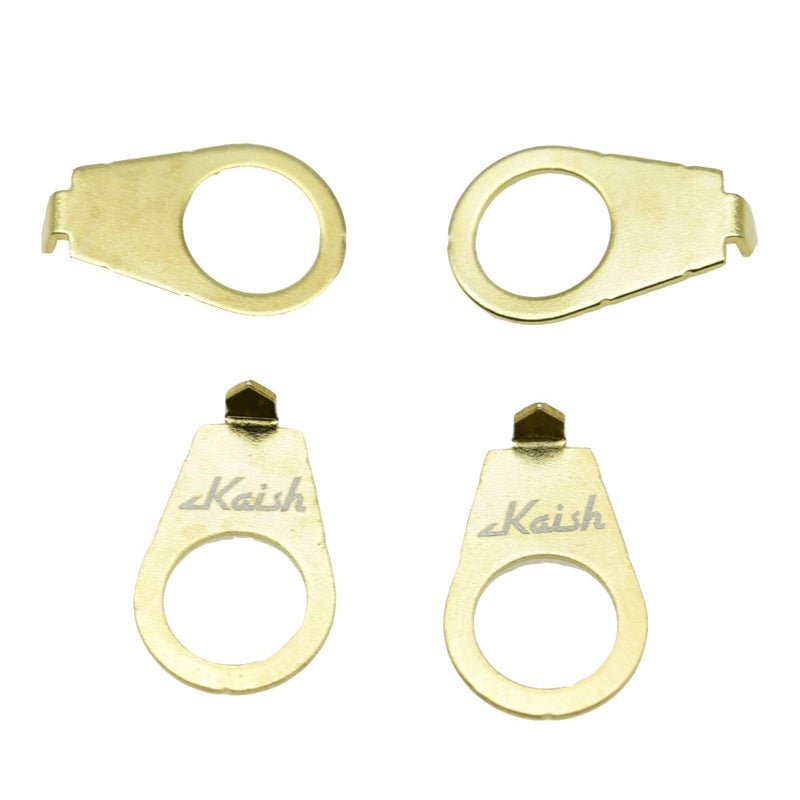 KAISH Set of 4 LP Guitar Knobs Pointer Plate 3/8" Knob Position Indicator for USA LP Les Paul or CTS Pots Gold - Image 2